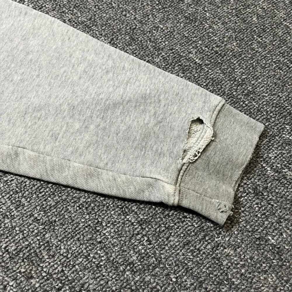 Y2K‎ Nike Grey Pullover Hoodie Long Sleeve Athletic Size L White Swoosh